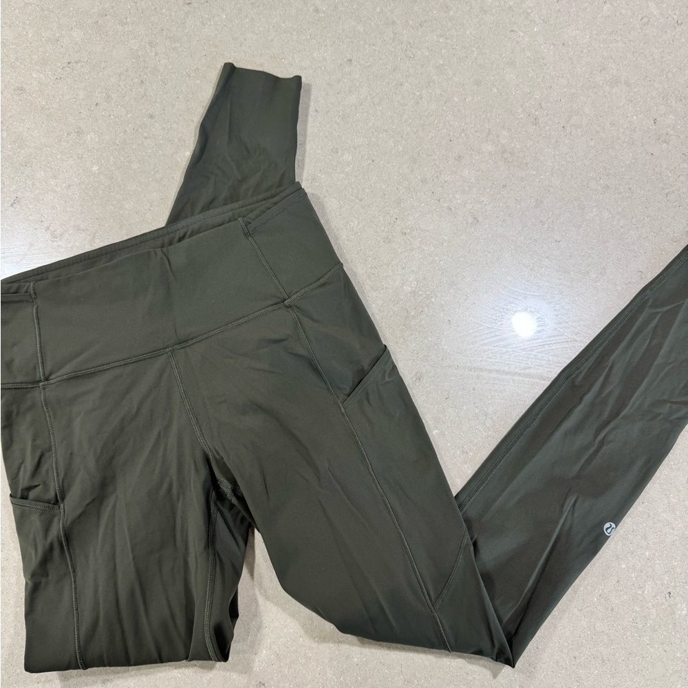 lululemon athletica Olive Green Leggings full length